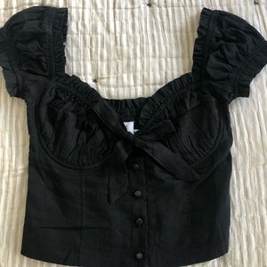 Princess Polly Black Elouise Top